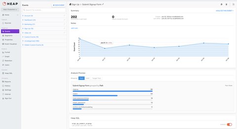 Heap - Google Analytics alternative
