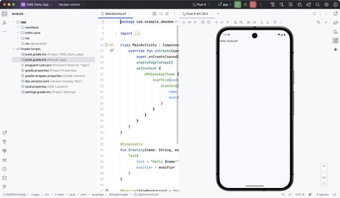 Successful app execution in Android Studio