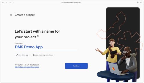 Naming your project in the Firebase console