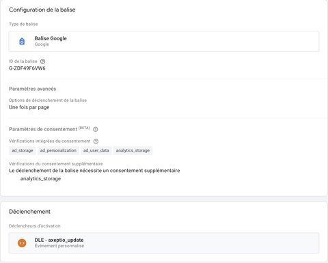 Configuration d'une balise Google qui se déclenche au chargement de la page