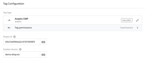 Axeptio CMP tag configuration