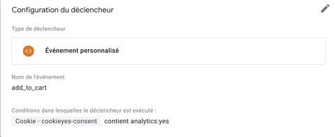 Configuration d'un déclencheur pour une balise qui se déclenche entre deux chargements de pages