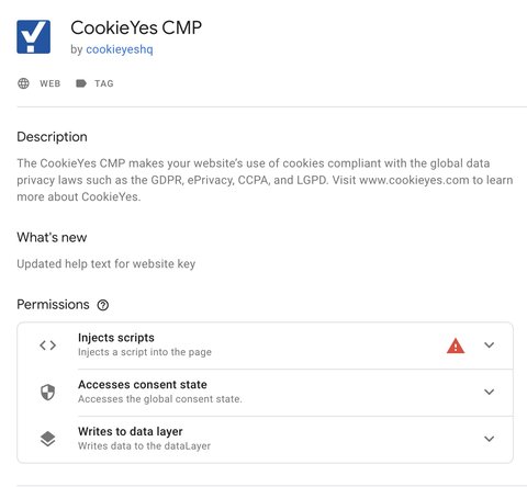Adding Cookie Yes CMP tag in Google Tag Manager