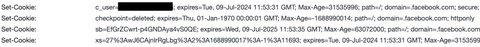 The HTTP response containing the cookies to be stored by the browser