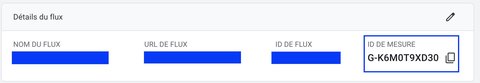 Identifiant de mesure dans le flux de données de votre propriété Google Analytics 4