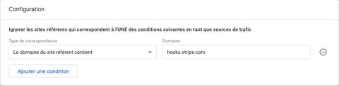 Configuration des sites référents à ignorer dans Google Analytics 4