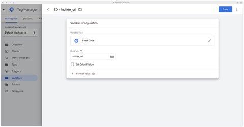 Event data variable to retrieve the invitee URI in GTM Server