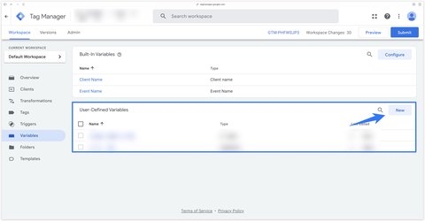 Creating a new variable in GTM Server