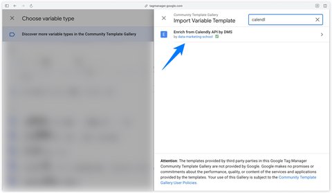 Searching for the Enrich from Calendly API by DMS template