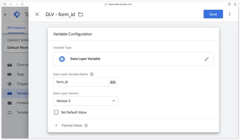 Retrieve the form_id in the Data Layer
