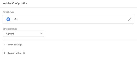 Variable to get the fragment in the URL