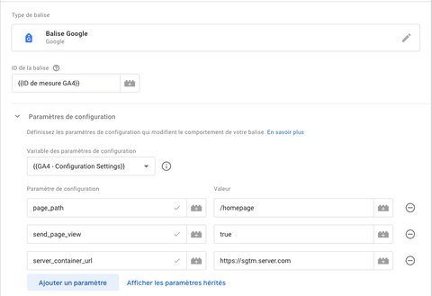 Configuration balise Google Tag pour Google Analytics 4
