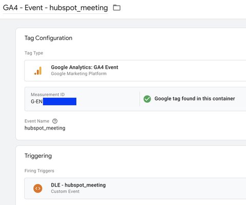 Hubspot meetings google analytics 4 event