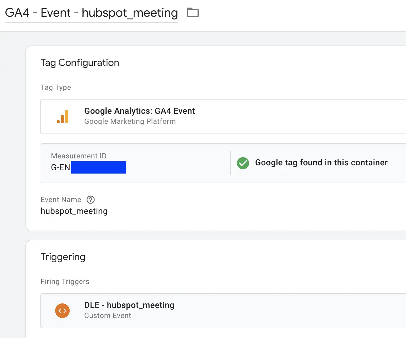 Hubspot meetings google analytics 4 event