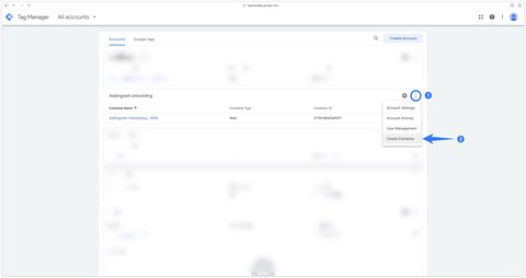 Creating a new container in GTM Server-Side