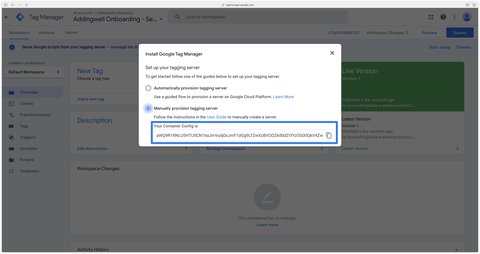 Manual provisioning of server to get Container Config