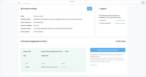 Stape server ready for use