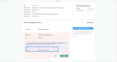 Waiting for DNS configuration in Stape