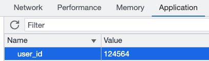 Visualisation du cookie user_id dans le navigateur