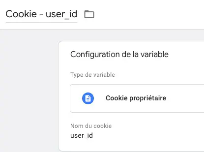 Variable de cookie user_id