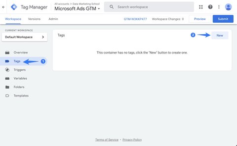 Create a new tag in GTM