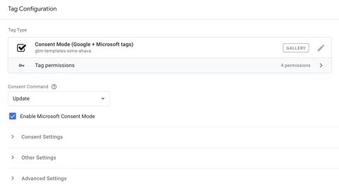 Configuring UET consent mode with Simo Ahava's tag
