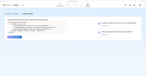 Retrieving the Clarity project ID from the tracking code