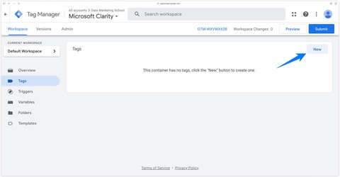 Creating a new tag in Google Tag Manager