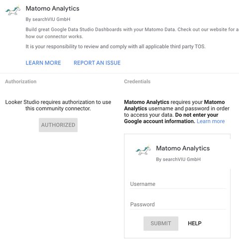 Logging information in Matomo Analytics connector