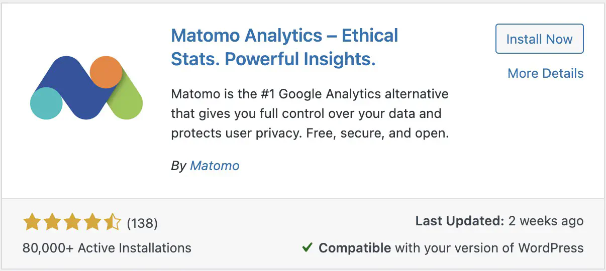 Matomo Wordpress plugin