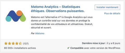 Extension Matomo Wordpress