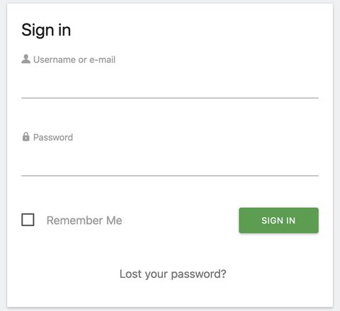 Sign-in form