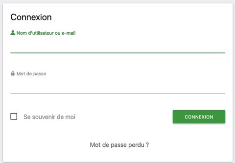 Formulaire de connexion