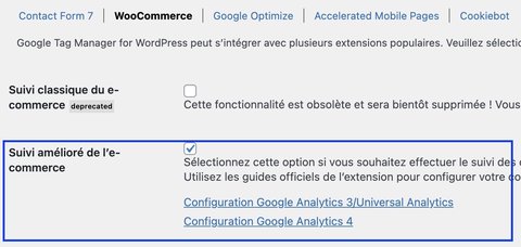 Activer le suivi amélioré e-commerce pour exposer le Data Layer