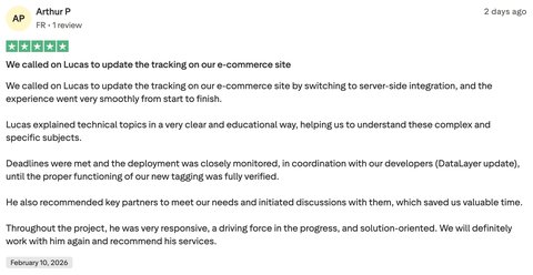 Customer testimonial on the mission