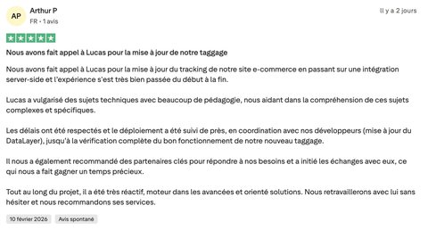 Avis client sur la mission